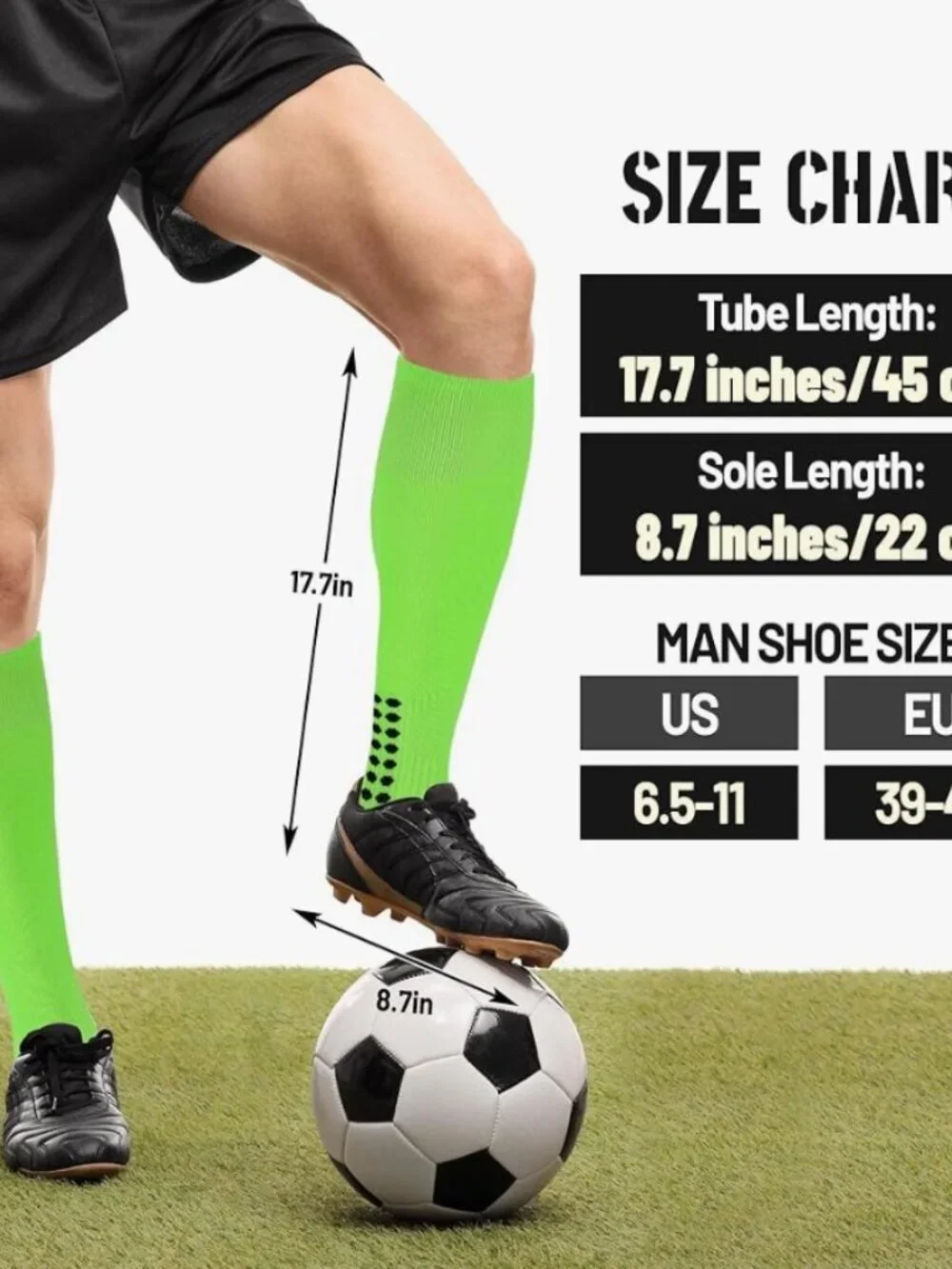 4 Pair NON SLIP Soccer SOCKS Football Sports